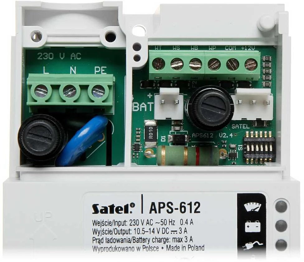 Satel APS-612 maitinimo adapterio vidinė plokštė