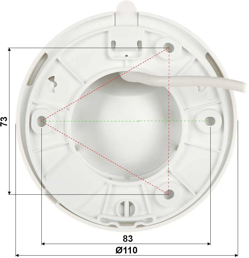 Dahua IP kupolinė kamera IMOU IPC-T22EP, 2MP 25fps, pašvietimas iki 30m, SD iki 256GB, 2.8mm 92°, WIFI, On