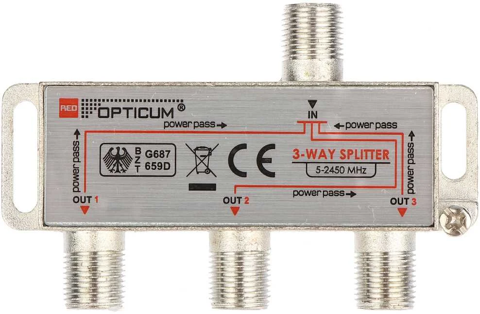 Opticum 1-3 DVB-T SAT skirstytuvas 3x1