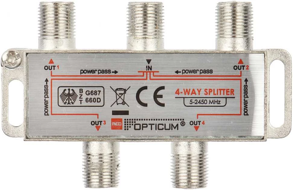 Opticum 1-4 DVB-T SAT skirstytuvas 4x1