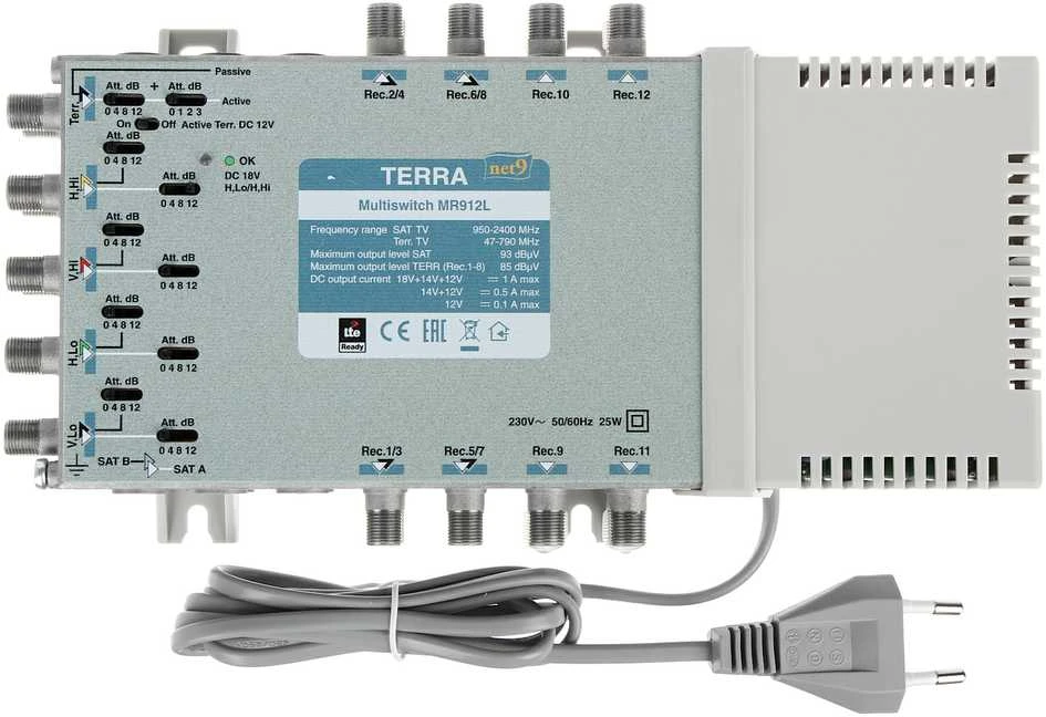 Terra MULTISWITCH MR-912L 9 Įėjimai / 12 IŠĖJIMAI TERRA
