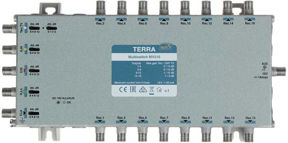 Terra MULTISWITCH MV-516 5 INPUT / 16 OUTPUT TERRA