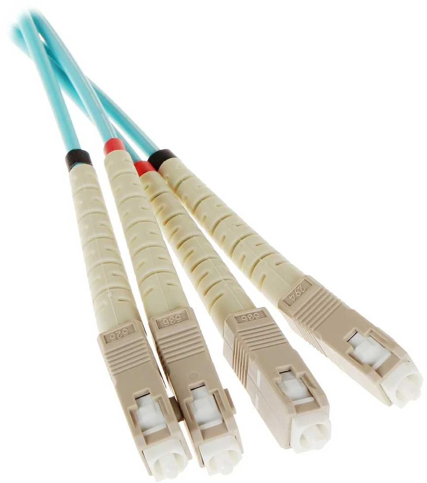 LANBERG šviesolaidinis laidas MM SC/UPC-SC/UPC dvipusis 2m LSZH om3 50/125 3.0mm aqua