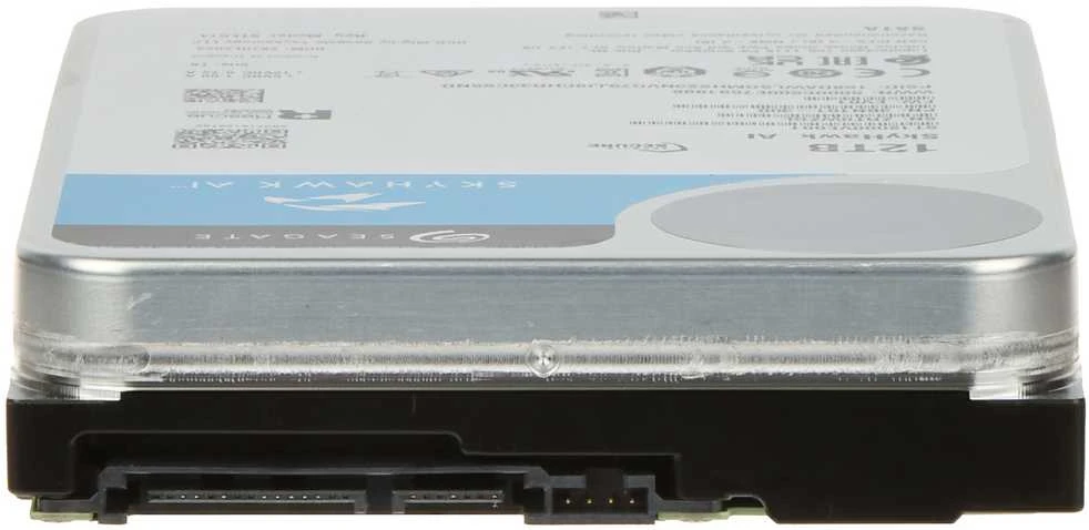 „SEAGATE“ stebėjimo dirbtinio intelekto „Skyhawk“ 12 TB kietasis diskas SATA 6 Gb/s 256 MB talpykla 8,9 cm 3,5 colio CMR helio juodas