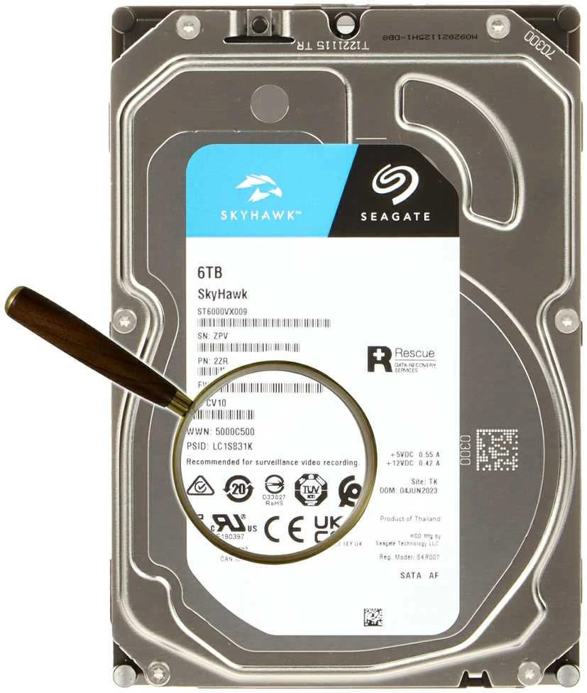 „SEAGATE“ HDD „SkyHawk Surveillance“ (3,5 colio/6 TB/SATA 6 Gb/s/rpm 5400)
