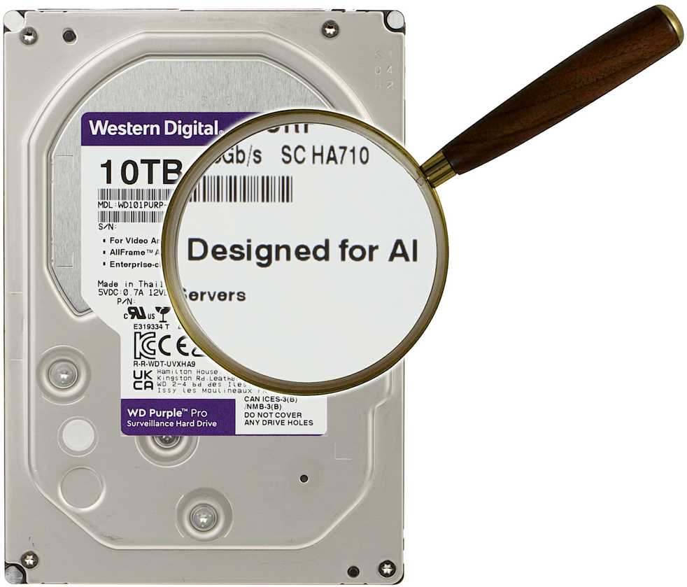 Western Digital Serverio diskas WD Violetinė Pro 10TB 3.5 "SATA III (6 Gb / s) (WD 101PURP)