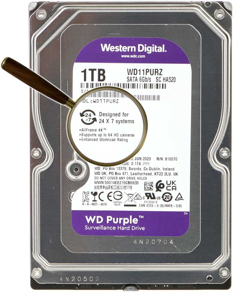 DISKAS ĮRAŠYTOJUI HDD-WD11PURZ 1TB 24/7 WESTERN DIGITAL