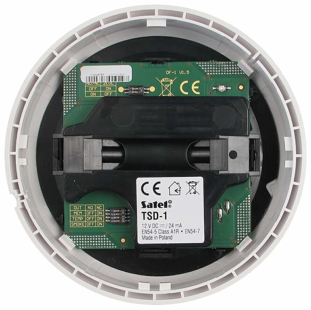 Dūmų sensorius and heat inside for 12 V systems SATEL TSD-1 (baltos spalvos)