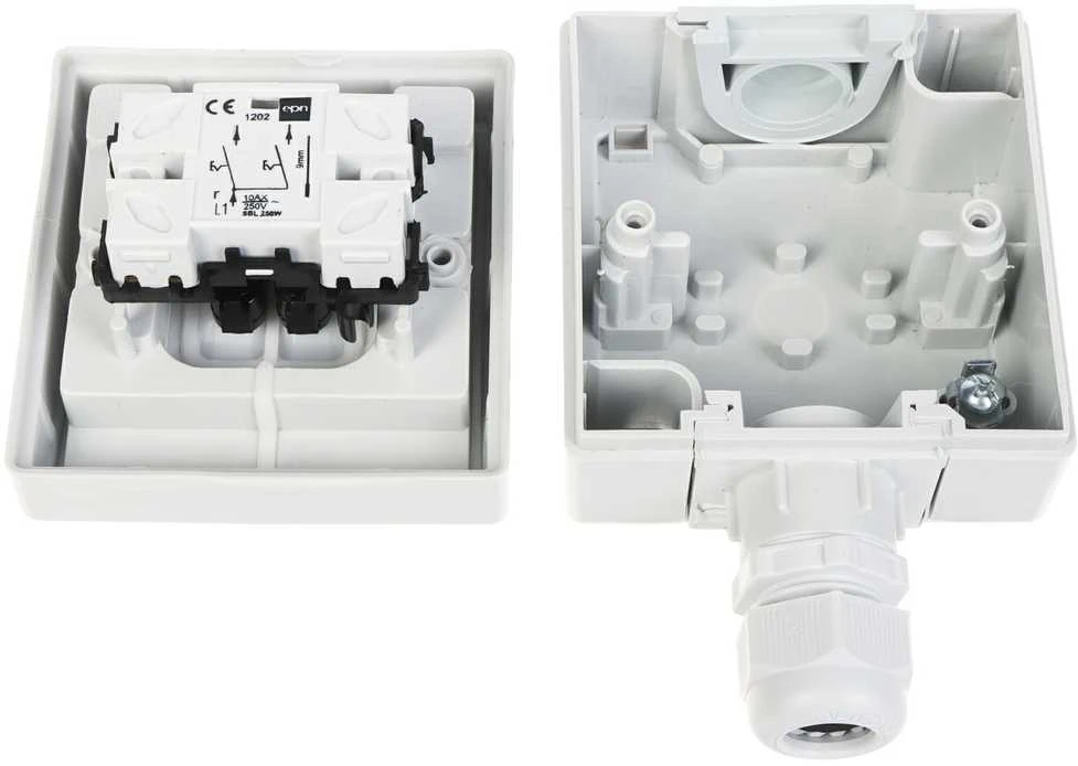 Jungiklis ELEKTRO-PLAST AQUANT, 2 klav., IP65