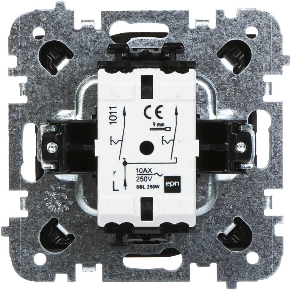 DVIGUBAS APŠVIESTAS JUNGIKLIS SANTRA/4111-19/EPN 250 V 10 A Elektro-Plast