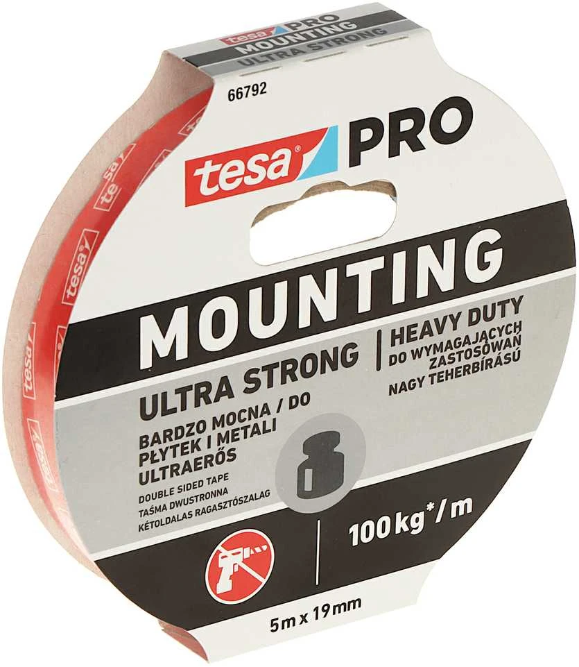 DWUSTRONNA TAŚMA MONTAŻOWA MOUNTING-PRO/ULTRA-STRONG/5X19 TESA