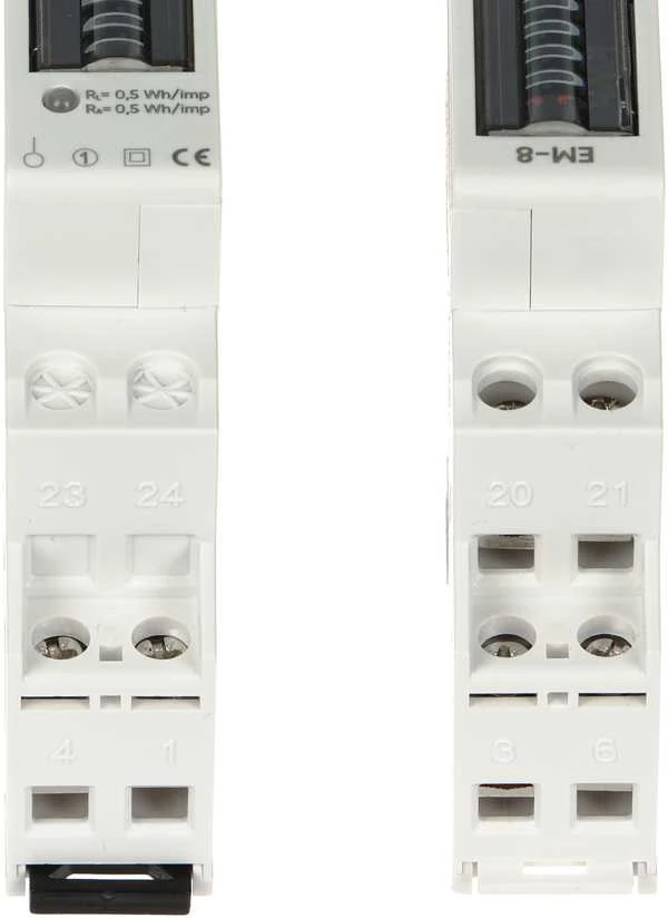 1 Fazowy 1 fazės analoginis elektros energijos suvartojimo indikatorius, 40A, 1 modulis, DIN TH-35mm