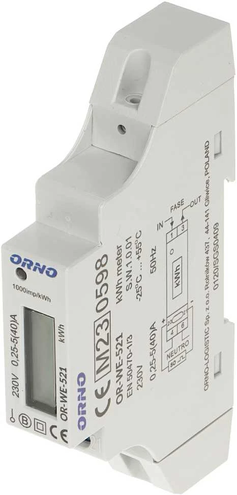 ELEKTROS ENERGIJOS SKAITIKLIS OR-WE-521 VIENFAZIS ORNO