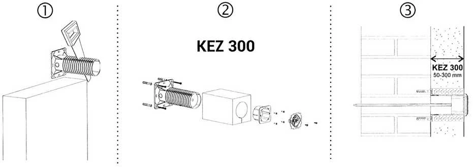 ELEKTROS INSTALIACIJOS DĖŽUTĖ IZOLIACIJAI KEZ-300-KB KOPOS