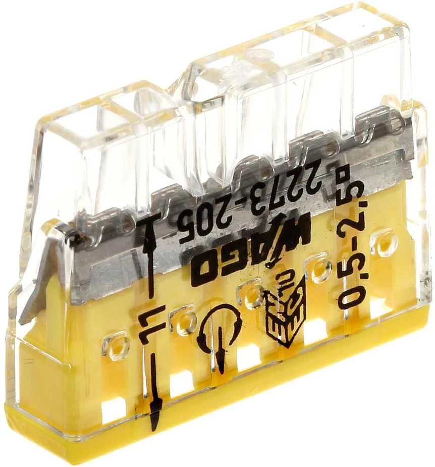 Jungtis 5x0.5-2.5mm geltona WAGO