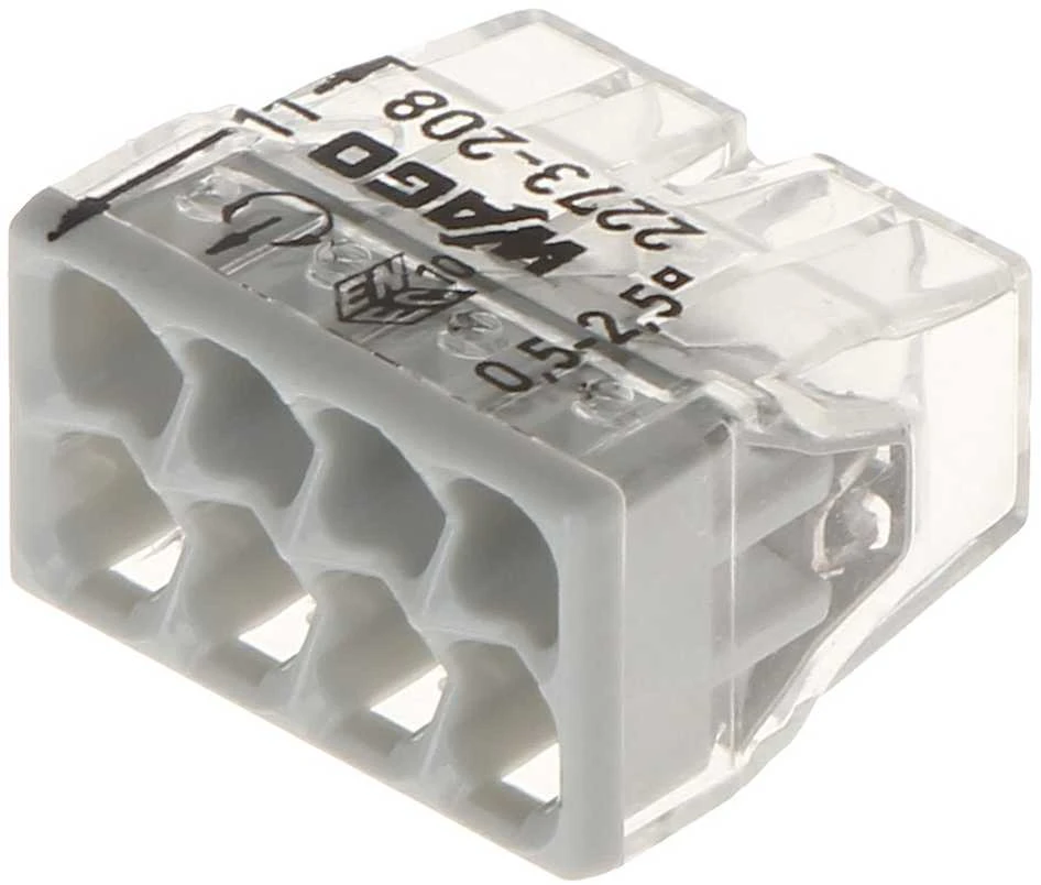 Jungtis 8x0.5-2.5mm balta WAGO
