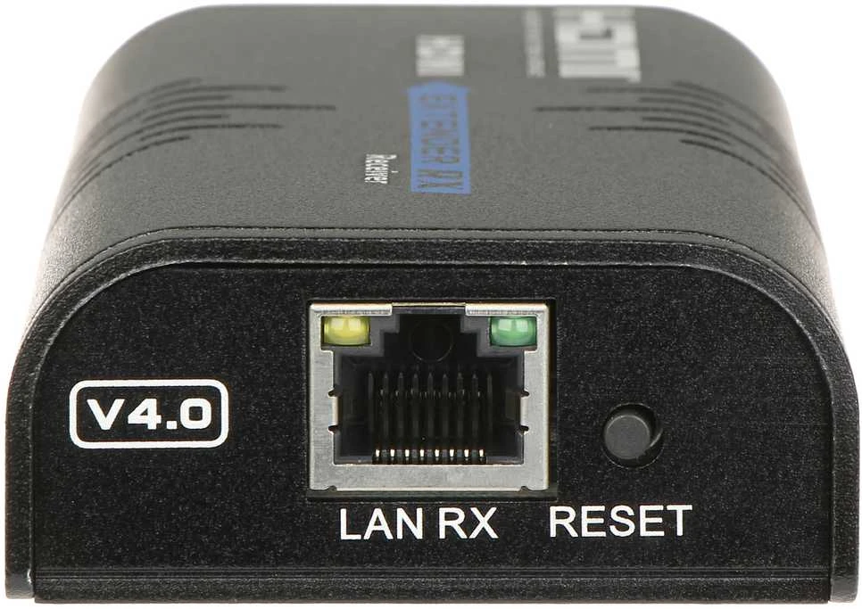 HDMI extenderio imtuvas su LAN jungtimi ir V4.0 versija