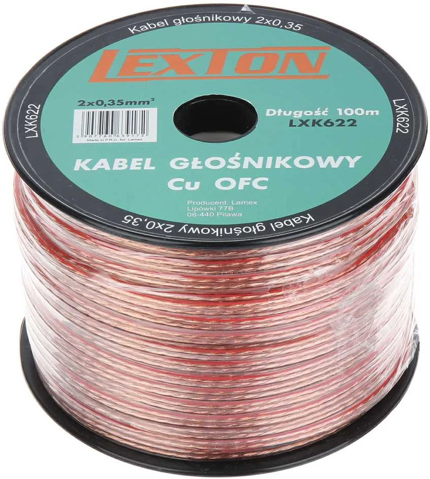 Lexton 2x0.35 mm² garsiakalbio kabelio 100m ritė