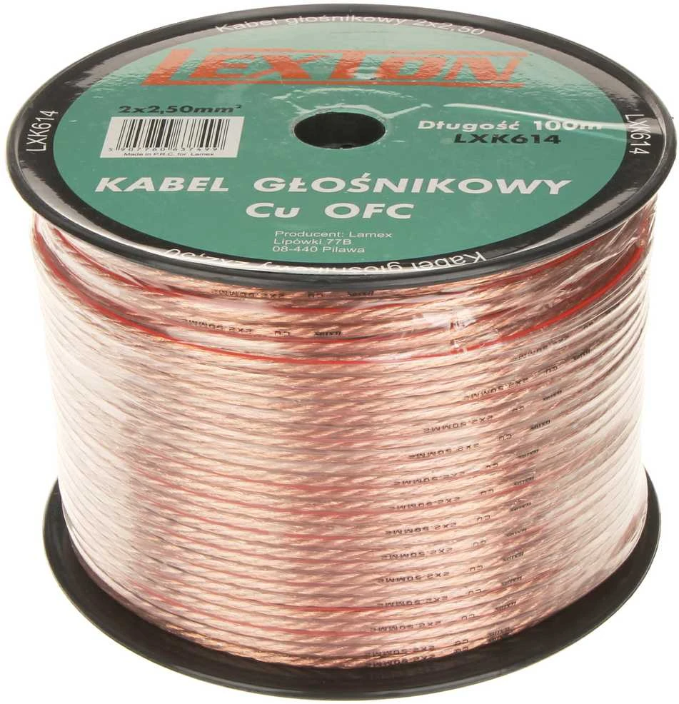 Cabletech Laidas kolonėlėms 2x2.5mm² skaidrus, OFC varinis