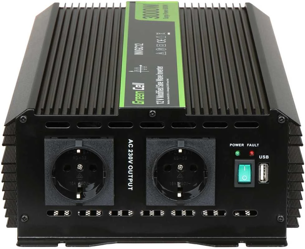Green Cell Žalias Cell Inverteris 12V/230V 3000W/6000W modifikuota išėjimo įtampa Žalias Cell