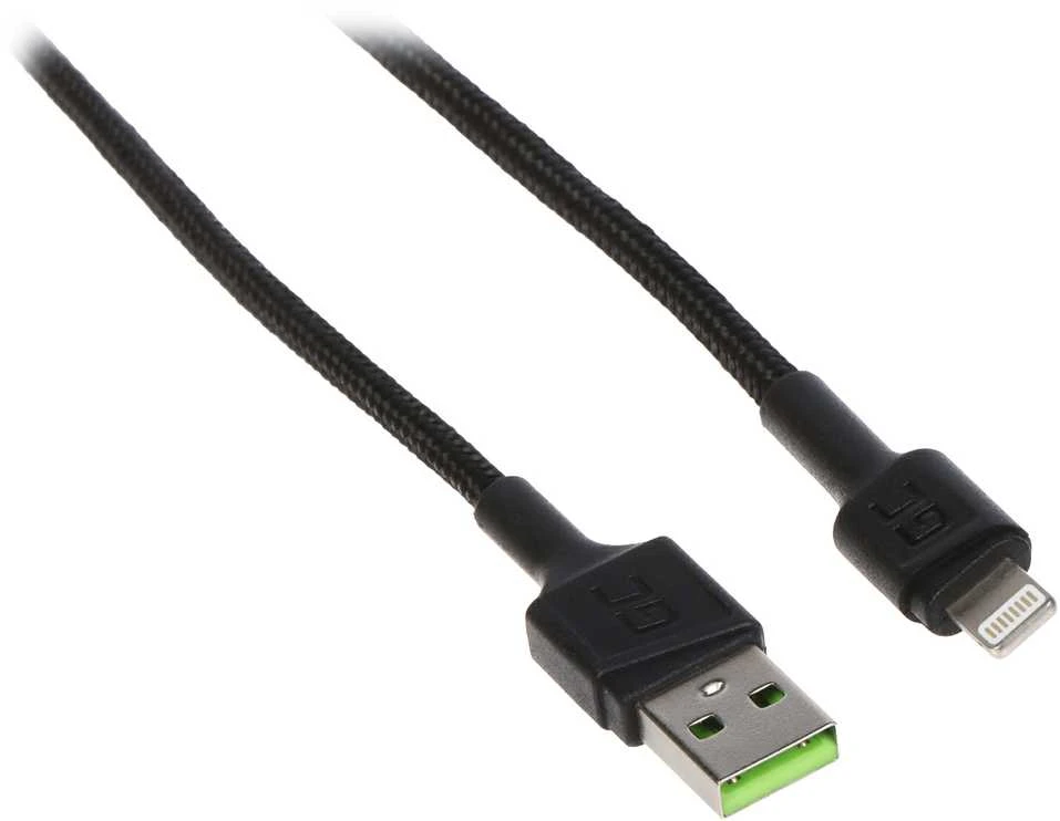 Green Cell Žalias Cell GREENCELL laidas GC PowerStream USB-A – Lightning 120cm Apple 2.4A