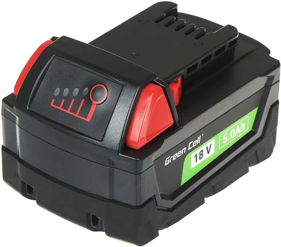 Green Cell Žalias Cell Žalias Cell baterija, skirta Milwaukee M18 18V 5Ah pakaitinė baterija M18 B5 4932430483