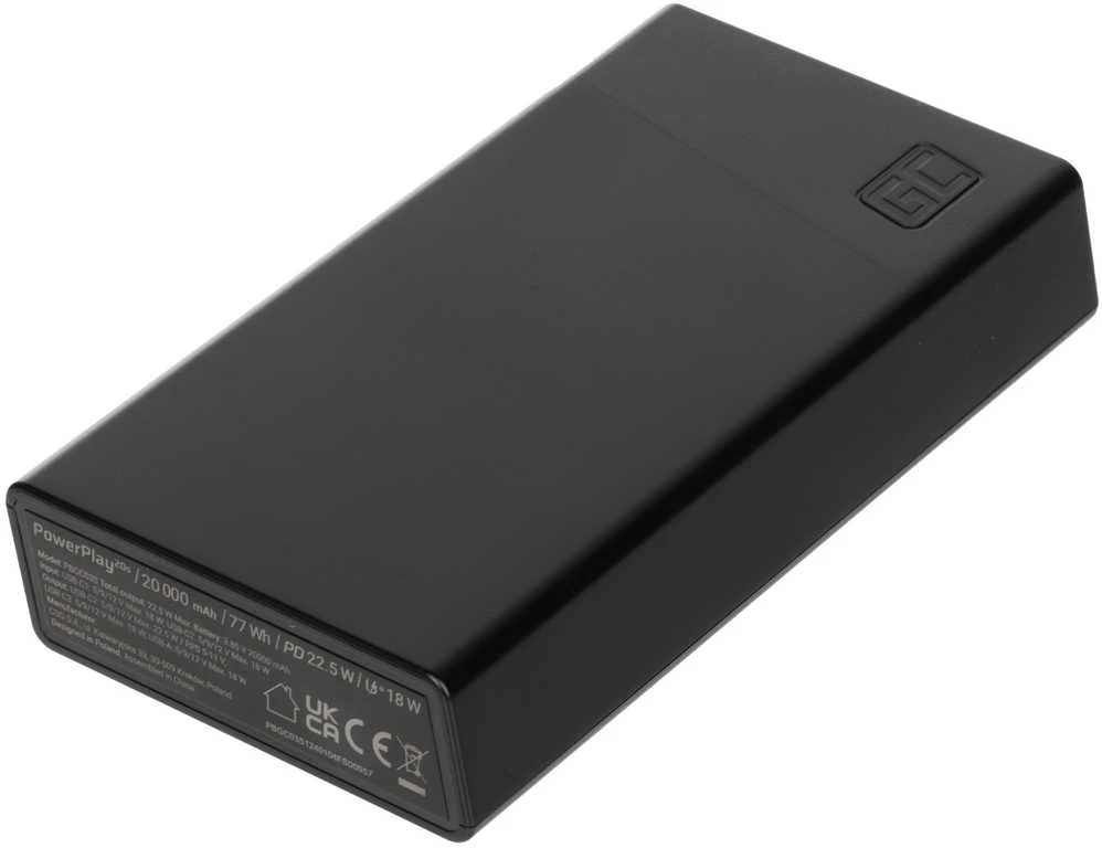Nešiojamas įkroviklis Green Cell PowerPlay20s Power Bank 20000mAh 22.5W - juodas