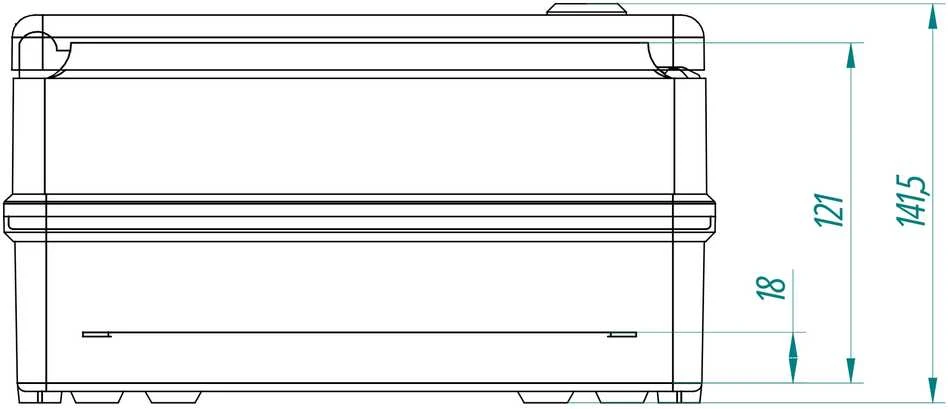 HERMETIŠKAS KORPUSAS INDUSTRIAL/252X352X142/SR1-TR/EPN 252 x 352 x 142 mm Elektro-Plast Nasielsk