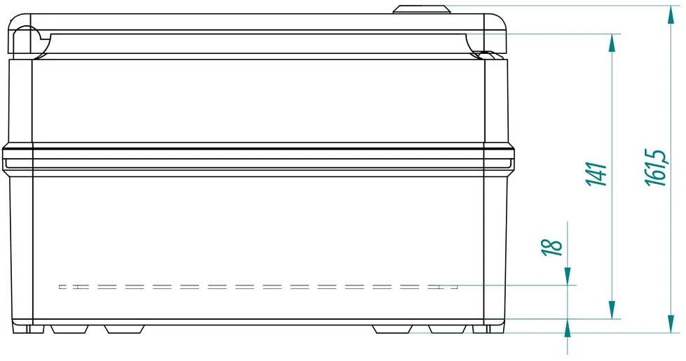 HERMETIŠKAS KORPUSAS INDUSTRIAL/252X352X142/SR2/EPN 252 x 352 x 162 mm Elektro-Plast Nasielsk