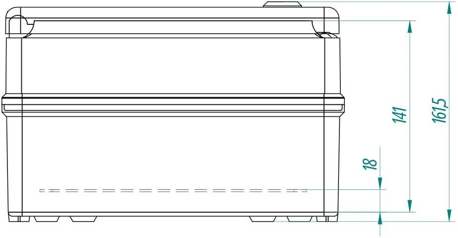 HERMETIŠKAS KORPUSAS INDUSTRIAL/252X352X142/SR2-TR/EPN 252 x 352 x 162 mm Elektro-Plast Nasielsk