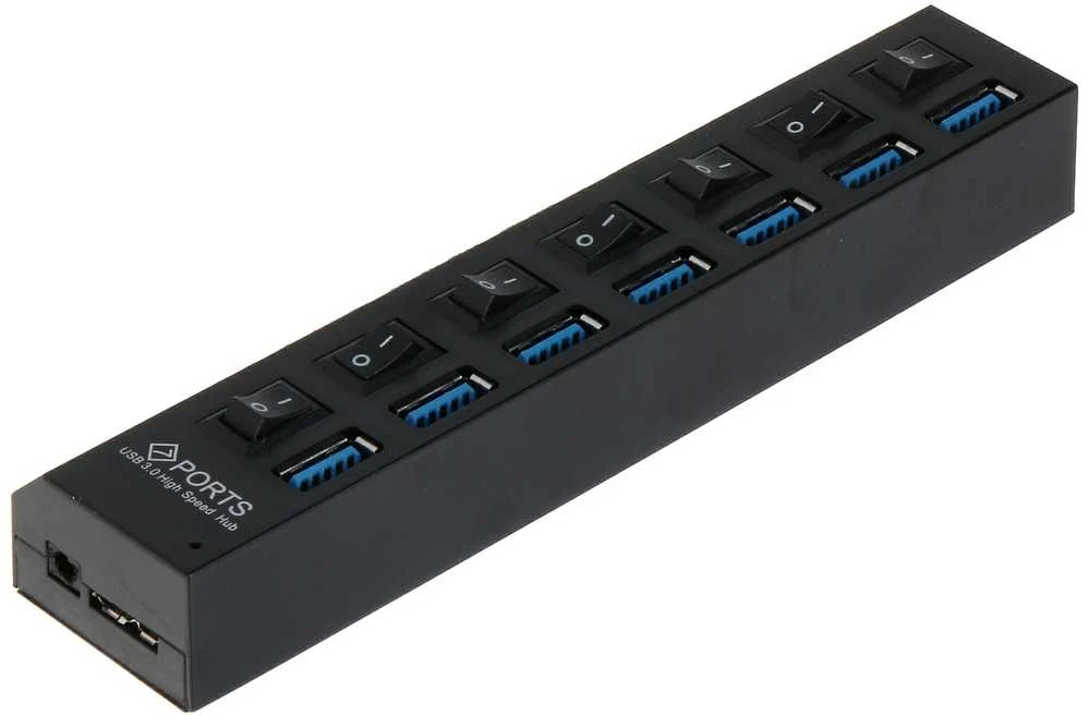 USB 3.0 šakotuvas su 7 jungikliais