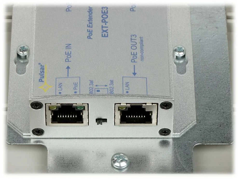 EXTENDER POE PULSAR EXT-POE3H hermetiškame korpuse, skirtas 3 IP kameroms