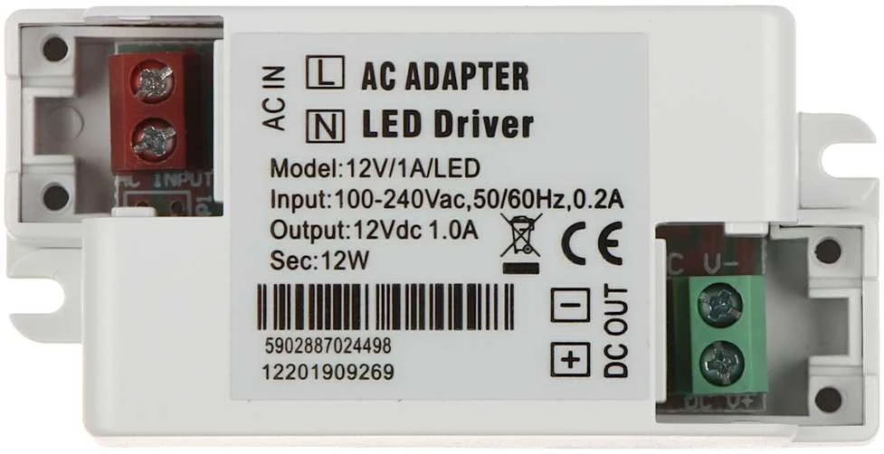 TST IMPULSINIS MAITINTUVAS 12V/1A/LED