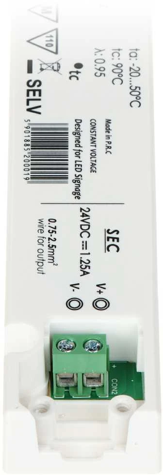 Mpl Power 30W LED Maitinimo šaltinis GTPC SLIM, 24V, IP20