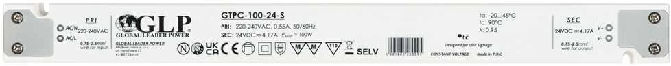 GLP 100W LED maitinimo šaltinis GTPC SLIM, 24V, IP20