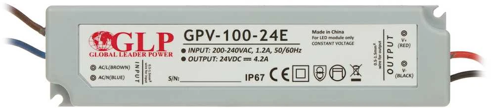 Mpl Power 100W LED maitinimo šaltinis, 24V, 4,2A, IP67