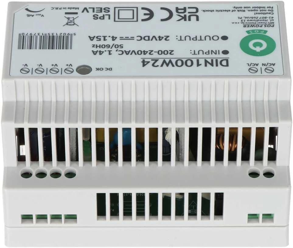 Mojeledy Oem Maitinimo šaltinis DIN100W24 montuojamas ant DIN bėgelio 24V 4.15A 100W