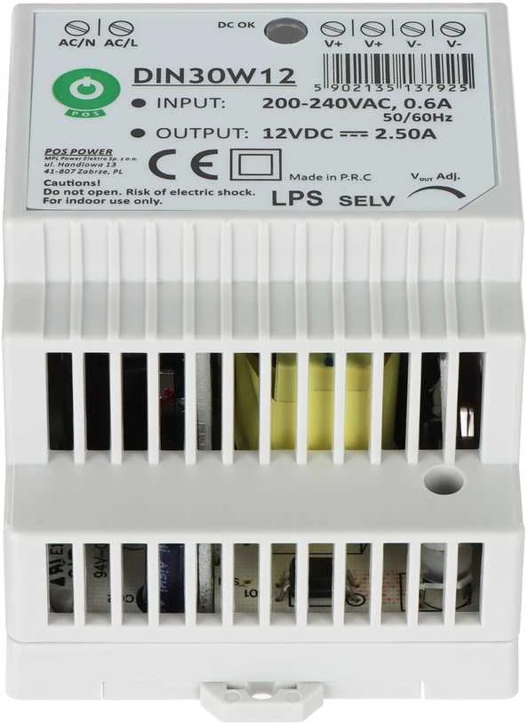 Mojeledy 30W LED Maitinimo šaltinis POS DIN30W12