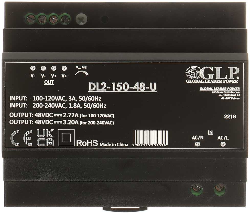 GLP IMPULSINIS MAITINTUVAS DL2-150-48-U