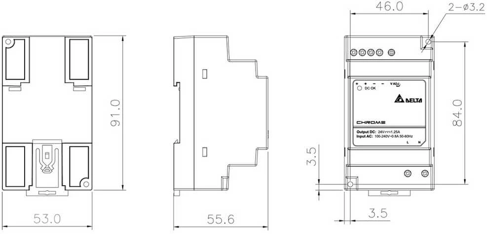 Delta Electronics IMPULSINIS MAITINTUVAS DRC-24V30W-1AZ