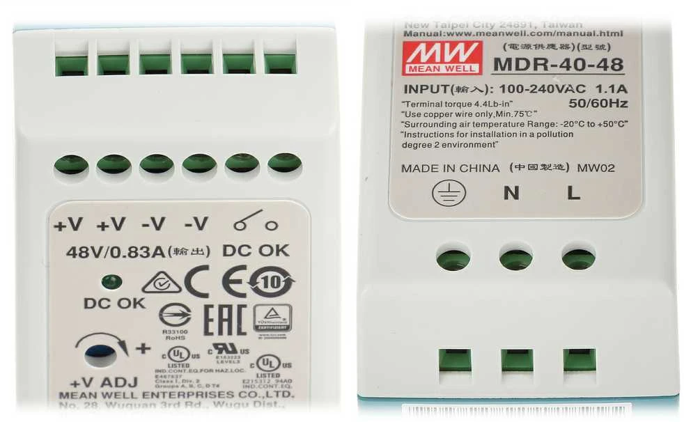 IMPULSINIS MAITINTUVAS MDR-40-48 MEAN WELL