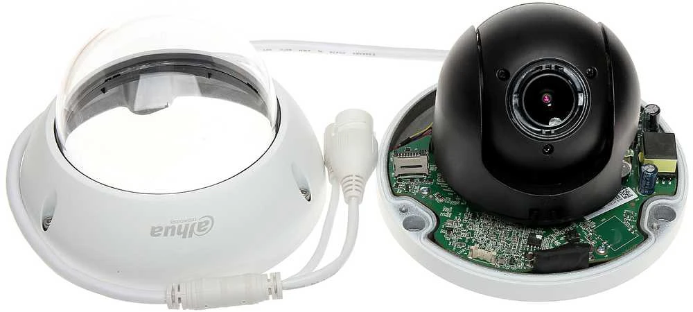 Dahua Technology Co Mini IP valdoma kamera 2MP STARLIGHT (1920x1080) 1 ~ 25 kadrų per sekundę, 4x priartinimas, IP 66, IK10, IVS
