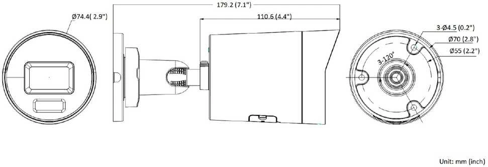 „Hikvision“ kulkos formos vaizdo kamera DS-2CD2046G2H-IU F2.8 (juoda, 4 MP, 40 m. IR, „AcuSense“, „DarkFighter“)