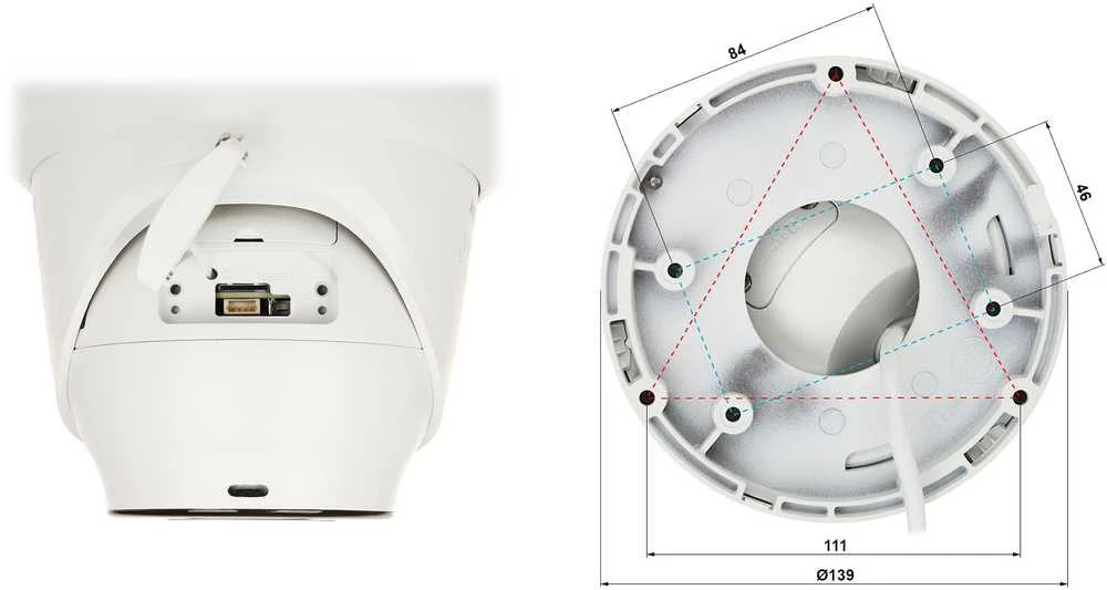 Hikvision kupolas DS-2CD2347G2H-LISU/SL F2.8 (balta, 4 MP, 30 m. IR; 30 m. LED, hibridinis apšvietimas)