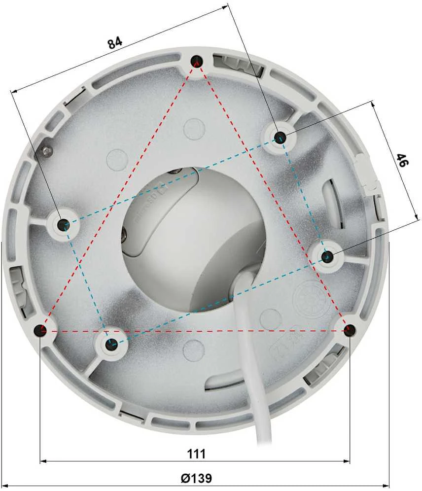 Hikvision kupolas DS-2CD2347G2H-LIUeF F2.8 (balta, 4 MP, 30 m. IR; 30 LED, hibridinė šviesa)