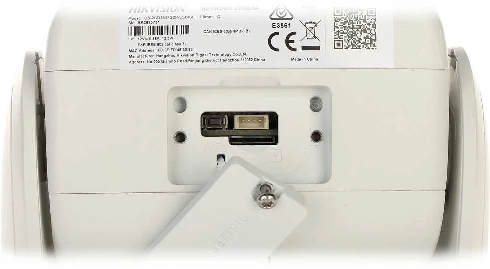 Hikvision | IP kamera | DS-2CD2347G2P-LSU/SL(C) | Kupolas | 4 MP | 2,8 mm | IP67 | H.265+ | „MicroSD“ / „Micro SDHC“ / „Micro SDXC“, maks. 256 GB | Baltas