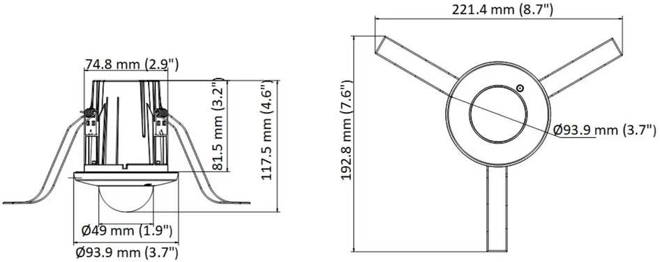 Hikvision kupolas DS-2CD2E43G2-U F2.8 (balta, 4 MP, AcuSense)