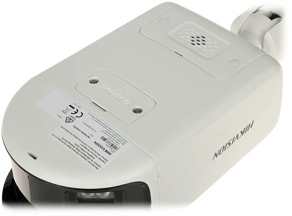 „Hikvision“ vaizdo kamera DS-2CD2T46G2P-ISU/SL(C) (balta, 4 MP, 40 m IR, „AcuSense“, panoraminė 180°)