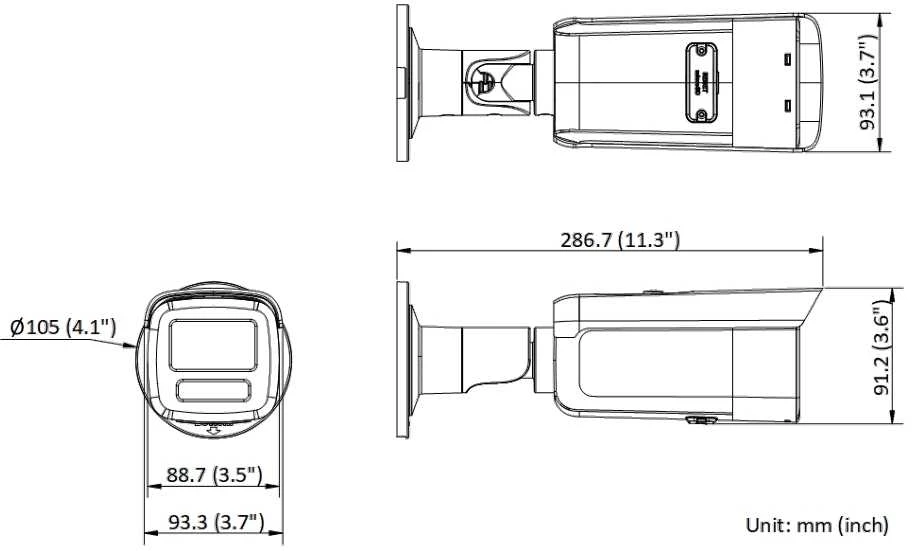 IP kamera Hikvision DS-2CD2T47G2H-LI 2.8mm, juoda