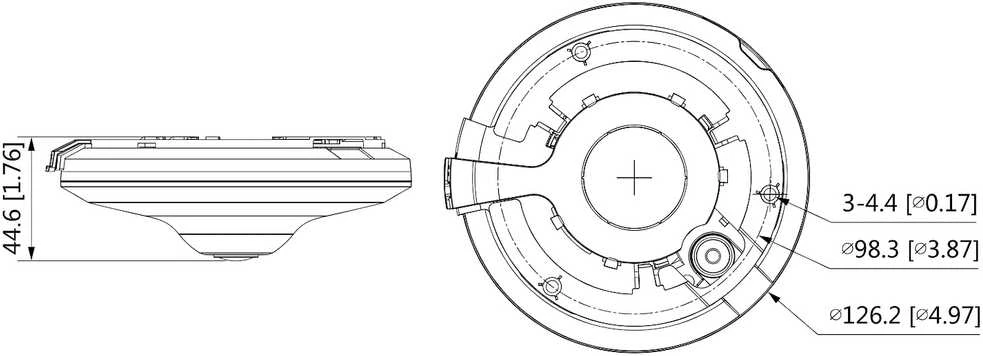 Dahua Fish-Eye IP kamera EW5541-AS. STARLIGHT 5MP 25fps. 360°, IR iki 10m., IVS, WDR